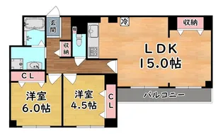 リバーサイド青谷【2階】の間取り