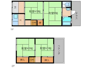 奈良県香芝市磯壁4丁目【アパート】の間取り