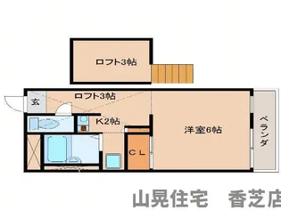 奈良県香芝市別所【マンション】の間取り