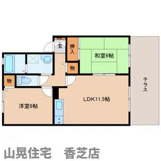 奈良県香芝市狐井【アパート】の間取り