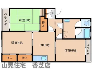 奈良県香芝市高【マンション】の間取り