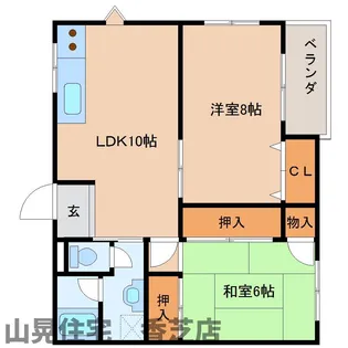 奈良県香芝市別所【マンション】の間取り