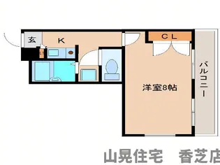 奈良県香芝市穴虫【マンション】の間取り