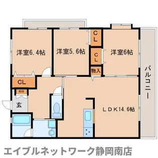 K−WAVE【3階】の間取り