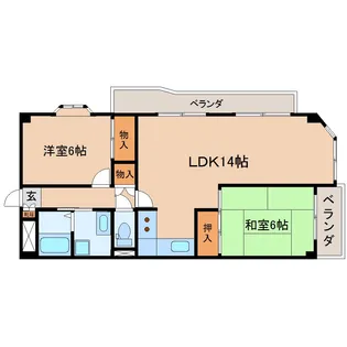 ラヴィアンヌ21【404号室】の間取り