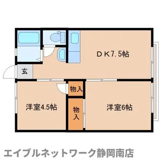 PUERTA西島【25号室】の間取り