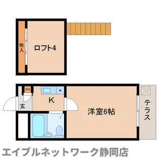 静岡県静岡市葵区城北2丁目【アパート】の間取り