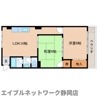 静岡県静岡市葵区駒形通4丁目【マンション】の間取り