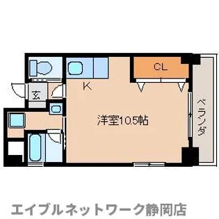 静岡県静岡市葵区昭和町【マンション】の間取り