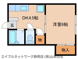 静岡県静岡市葵区銭座町【アパート】の間取り