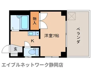 静岡県静岡市葵区常磐町2丁目【マンション】の間取り