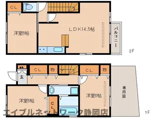 静岡県静岡市葵区安東1丁目【アパート】の間取り