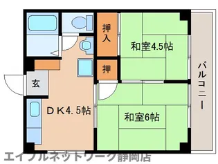 静岡県静岡市葵区大岩2丁目【アパート】の間取り
