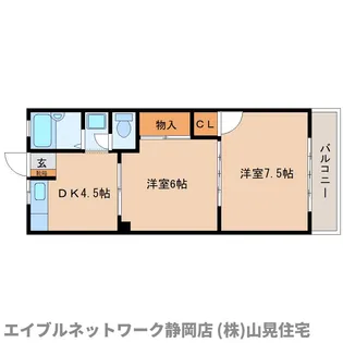 静岡県静岡市葵区北安東5丁目【アパート】の間取り