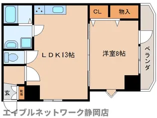 静岡県静岡市葵区常磐町2丁目【マンション】の間取り