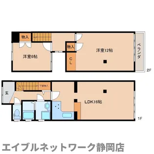 静岡県静岡市葵区城東町【一戸建】の間取り
