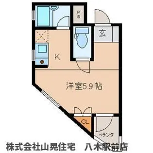 奈良県橿原市中曽司町【マンション】の間取り
