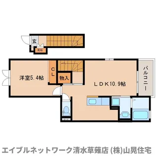 静岡県静岡市葵区瀬名3丁目【アパート】の間取り