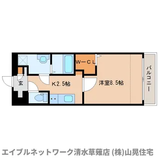 静岡県静岡市清水区草薙1丁目【マンション】の間取り