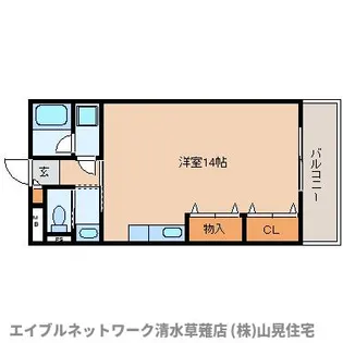静岡県静岡市清水区草薙【マンション】の間取り