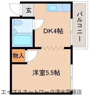 静岡県静岡市清水区草薙【アパート】の間取り
