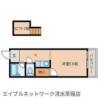 静岡県静岡市清水区七ツ新屋1丁目【アパート】の間取り