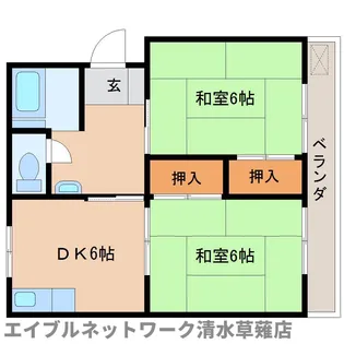 静岡県静岡市葵区瀬名2丁目【マンション】の間取り