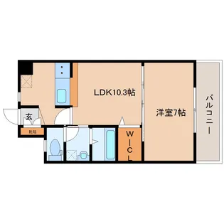 グランディス朱雀【4階】の間取り