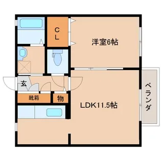 奈良県橿原市八木町3丁目【アパート】の間取り