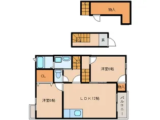 奈良県橿原市上品寺町【アパート】の間取り