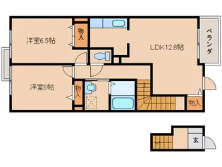 奈良県橿原市醍醐町【アパート】の間取り