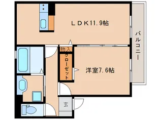 リガーレ大和1番館【2階】の間取り
