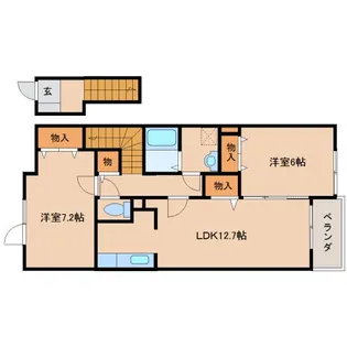 奈良県橿原市雲梯町【アパート】の間取り