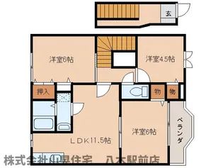 奈良県磯城郡田原本町大字千代【アパート】の間取り