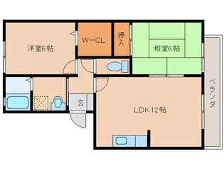 クレセール橿原【2階】の間取り