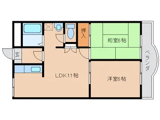 奈良県橿原市石川町【マンション】の間取り