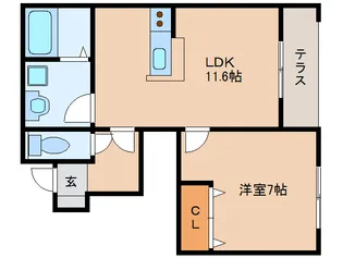 エバーライズⅡ【101号室】の間取り