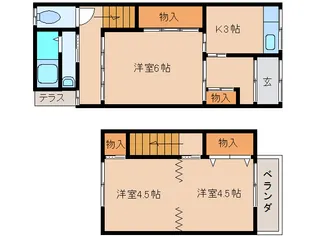奈良県大和高田市土庫2丁目【アパート】の間取り