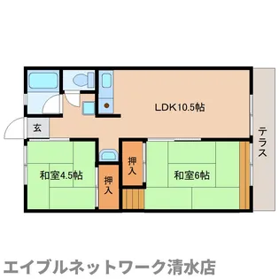 静岡県静岡市清水区駒越中1丁目【アパート】の間取り