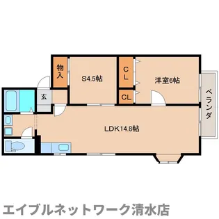 静岡県静岡市清水区船越南町【アパート】の間取り