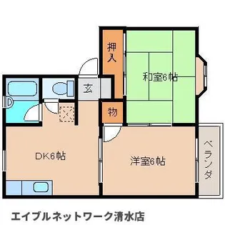 静岡県静岡市清水区村松【アパート】の間取り