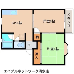 静岡県静岡市清水区村松【アパート】の間取り