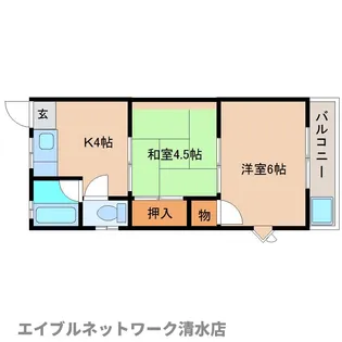 静岡県静岡市清水区袖師町【アパート】の間取り