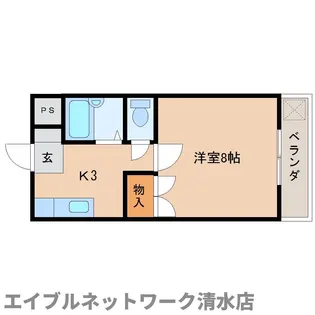 静岡県静岡市清水区三保【アパート】の間取り