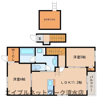 静岡県静岡市清水区三保【アパート】の間取り