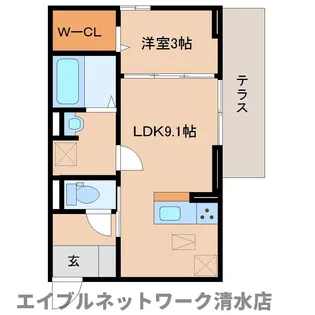 静岡県静岡市清水区万世町2丁目【アパート】の間取り
