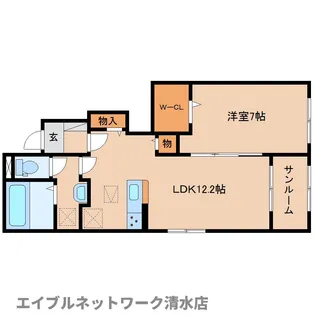 静岡県静岡市清水区三保【アパート】の間取り