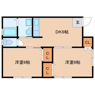 京都府木津川市加茂町里南古田【アパート】の間取り