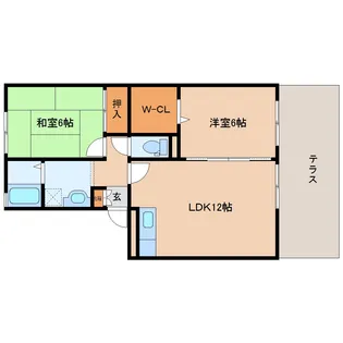 リビングタウン木津南A棟【1階】の間取り