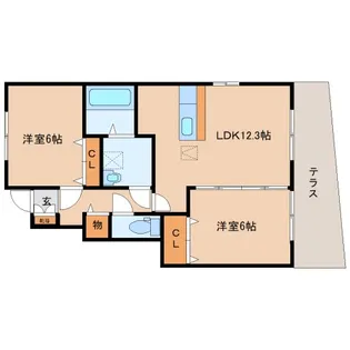 奈良県奈良市東九条町【アパート】の間取り